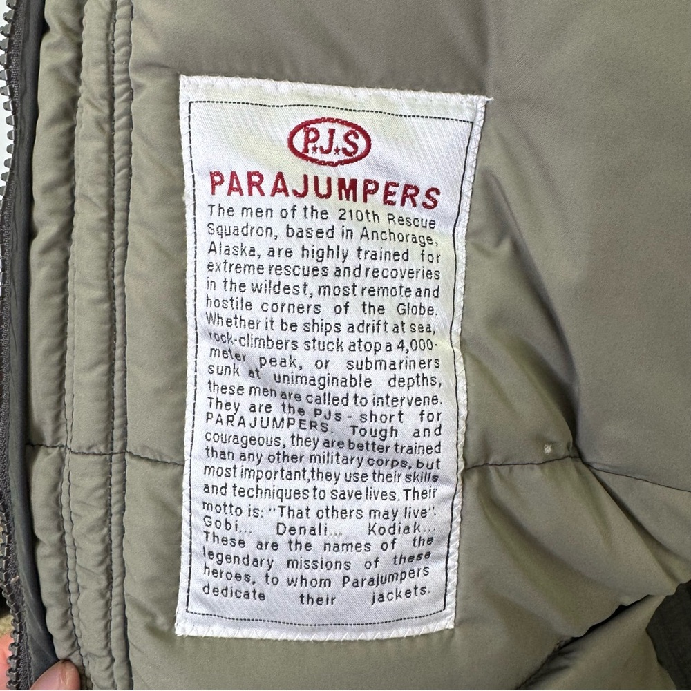 Parajumpers Long Bear Special Edition Shearling Fur Trim Coat Size Medium - Picture 11 of 16